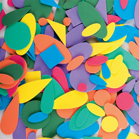 GOMMETTES MOUSSE FORMES GÉO, 200 ASS.