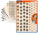 GOUDEN/ZILVEREN STERREN ZELFKLEVENDE STICKERS, 8 VELLEN