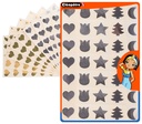 GOMMETTES ADHÉSIVES FÊTES MÉTAL.GRD MODÈLES, 10 PLANCHES