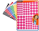 GOMMETTES ADHÉSIVES RONDES, 18 PLANCHES