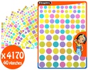 Pastelkleurige geometrische stickers, 40 vellen