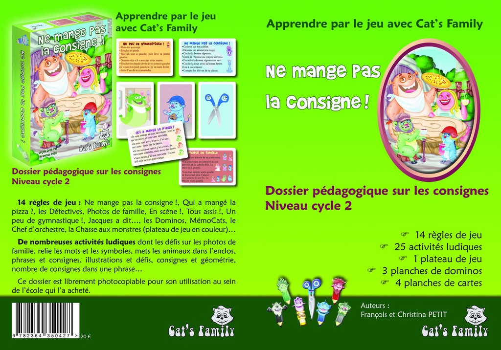 NE MANGE PAS LA CONSIGNE, LE FICHIER CYCLE 2