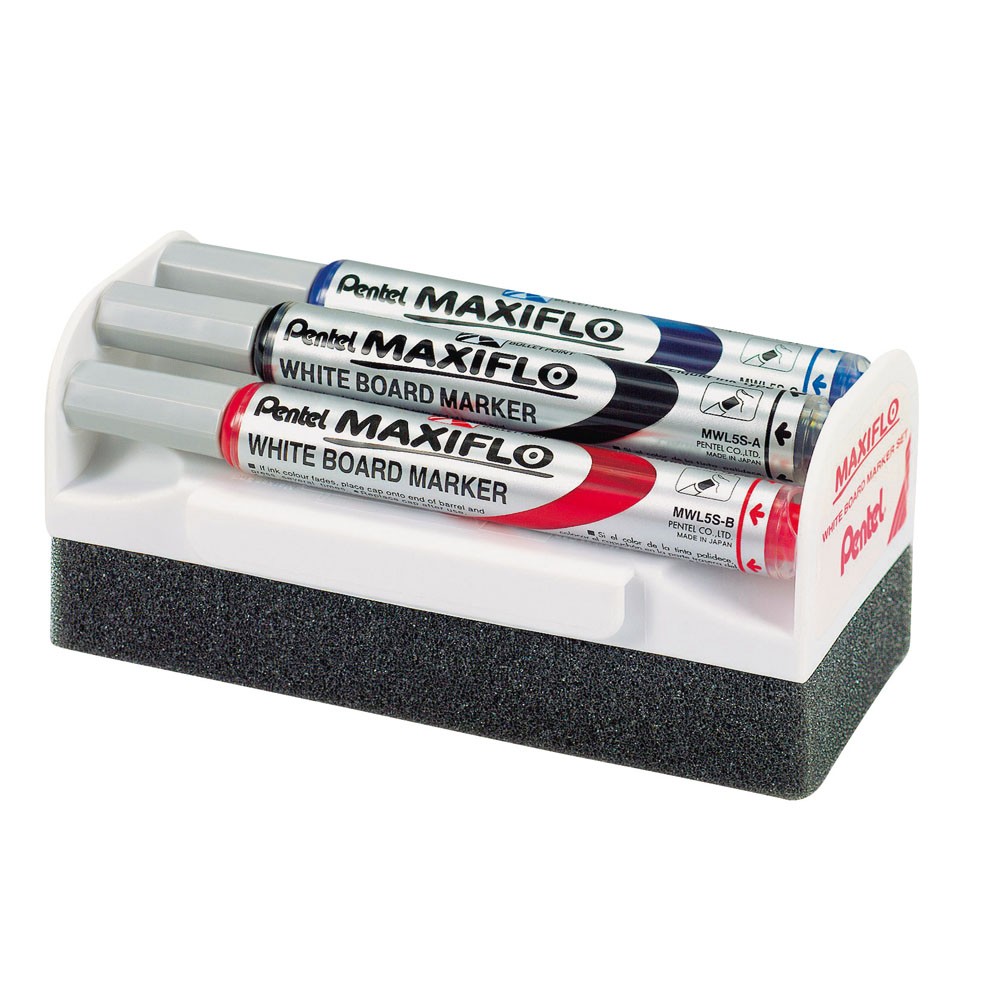 MAXIFLO MARKERS, BOX OF 4 + RUBBER