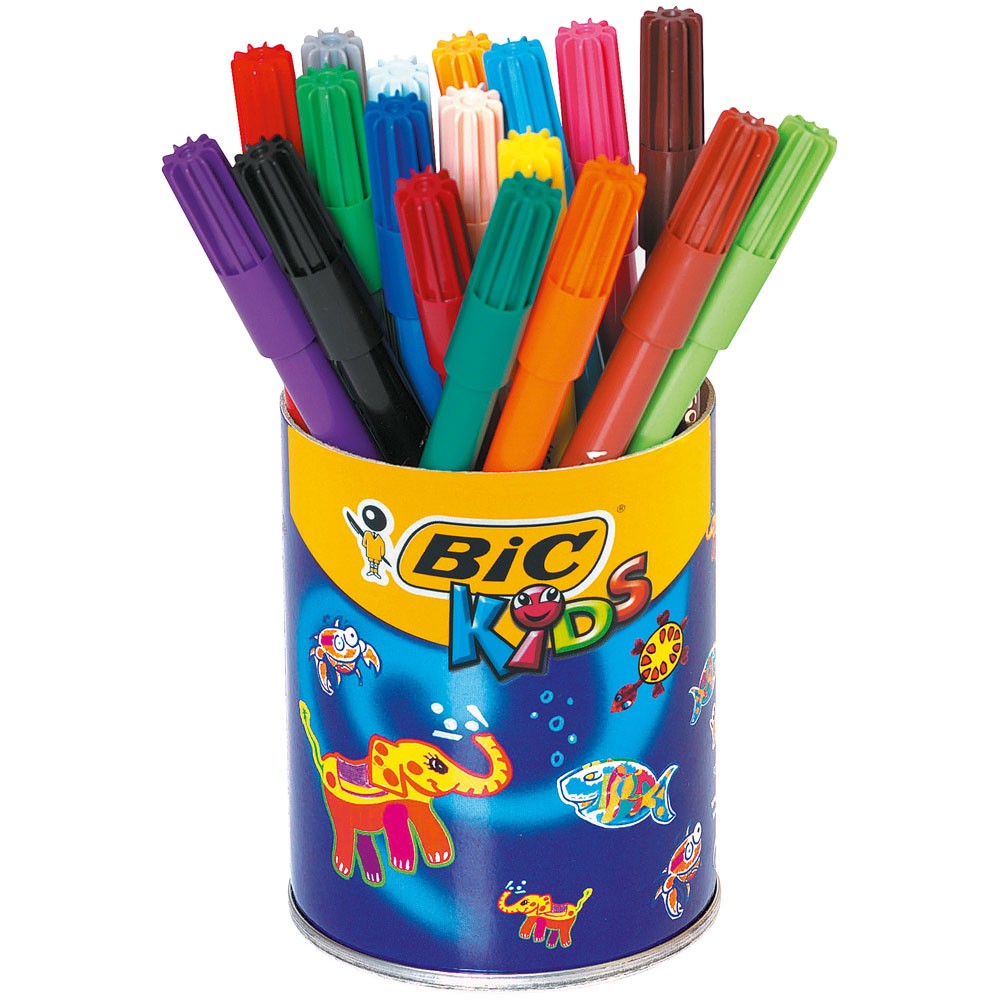 MARQUEURS BIC KIDS VISA, POT DE 36