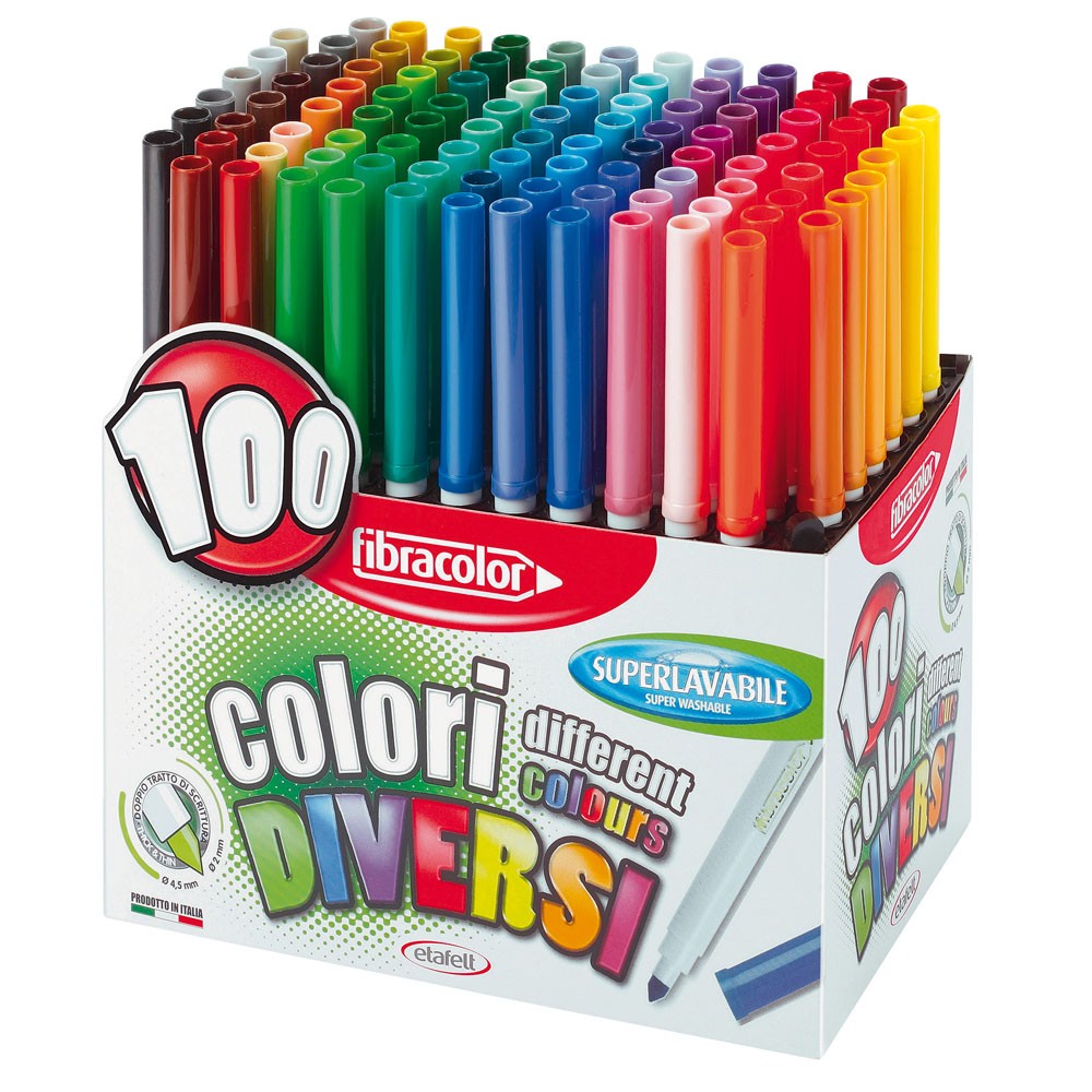100 Farbmarker, Box