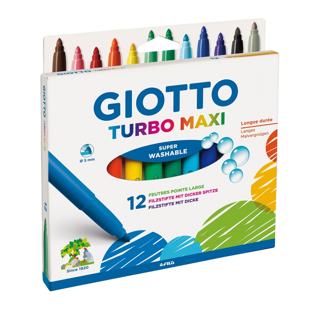 MARQUEURS TURBO MAXI, ÉTUI DE 12