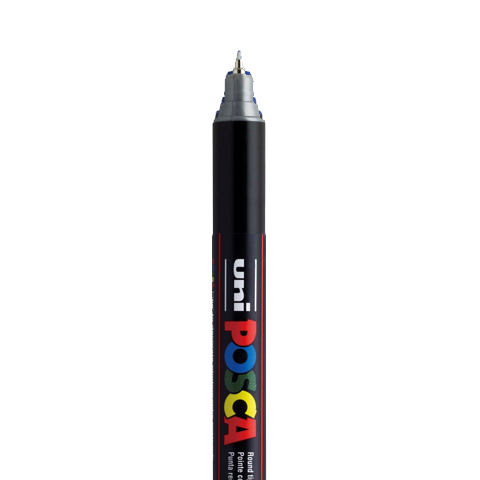 POSCA EXTRA FINE PC1MR MARKER, ZILVER
