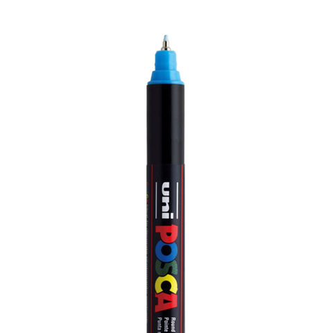 POSCA EXTRA FINE PC1MR MARKER, LICHTBLAUW
