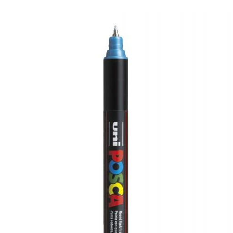 POSCA EXTRA FINE PC1MR MARKER, METAL BLUE