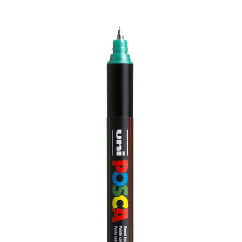 POSCA EXTRA FINE PC1MR MARKER, METAALGROEN