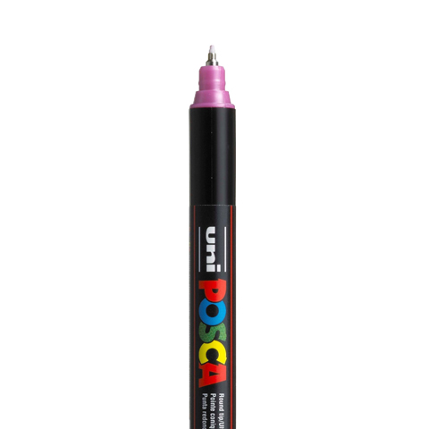 POSCA EXTRA FINE PC1MR MARKER, METALLIC ROZE