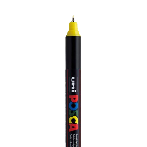 MARQUEUR POSCA EXTRA FIN PC1MR, JAUNE