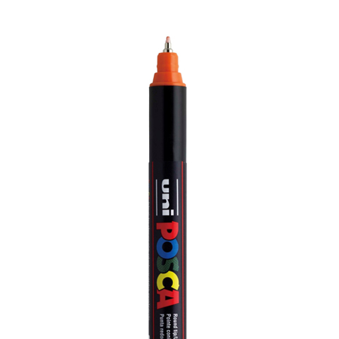 MARQUEUR POSCA EXTRA FIN PC1MR, ORANGE FONCÉ