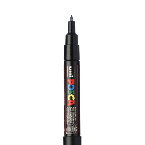 POSCA FINE PC1MC MARKER, ZWART
