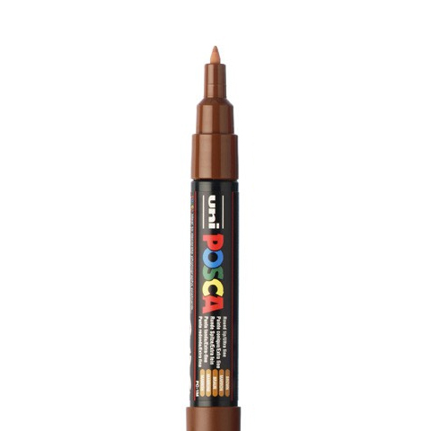 POSCA FINE PC1MC MARKER, BRUIN