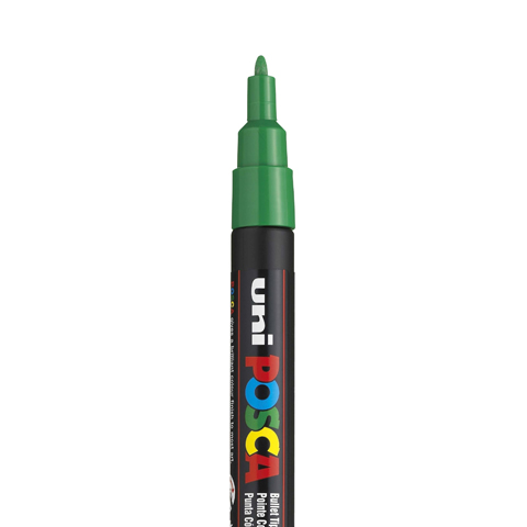 MARQUEUR POSCA PC3M, VERT FONCÉ