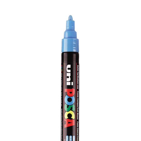 POSCA PC5M MARKERING, HEMELBLAUW
