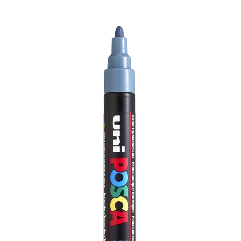 POSCA PC5M MARKER, SLATE GREY