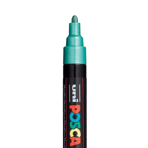 POSCA PC5M MARKER, METAL GREEN