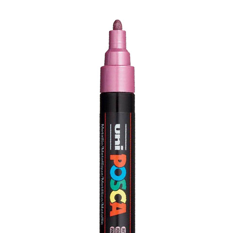 POSCA PC5M MARKER, METALLROSA