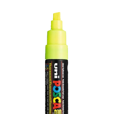 POSCA PC8K MARKER, FLUORESZIERENDES GELB