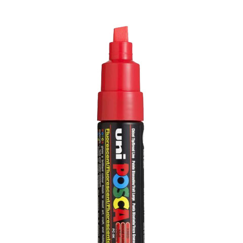 MARQUEUR POSCA PC8K, ROUGE FLUO