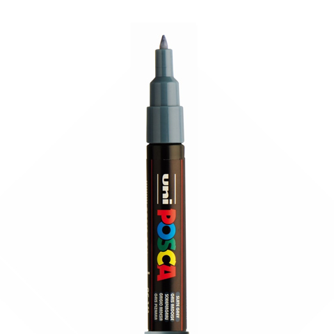 POSCA FINE PC1MC MARKER, LEISTEENGRIJS