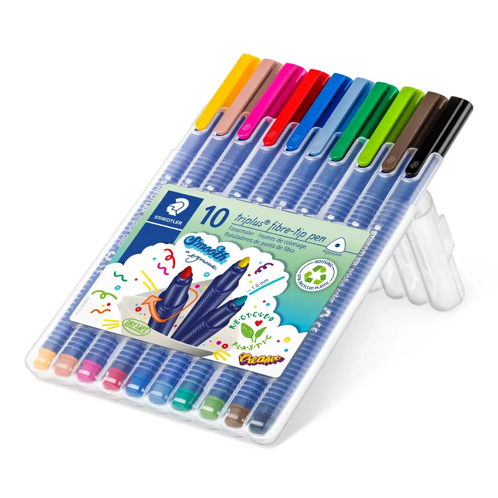 TRIPLUS COLOR MARKERS, BOX OF 10