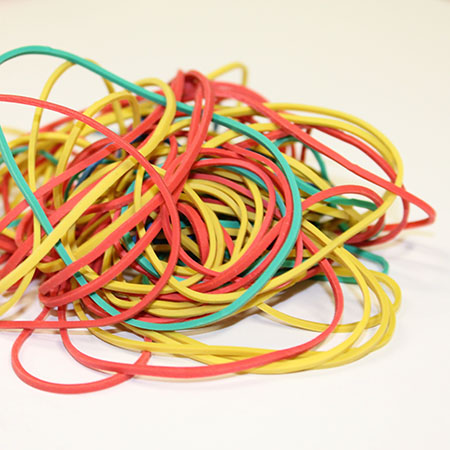 100G GEASSORTEERDE KLEUREN ELASTIEK