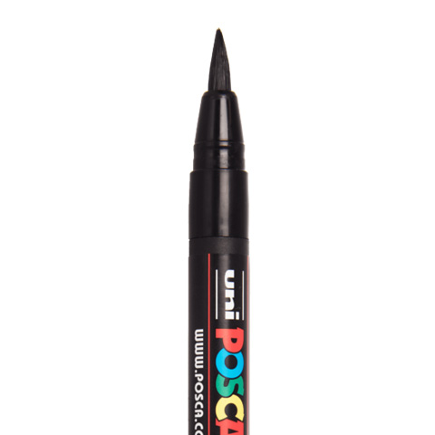 MARQUEUR PINCEAU POSCA PCF350,NOIR