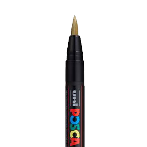 POSCA PCF350 BRUSH MARKER, GOLD