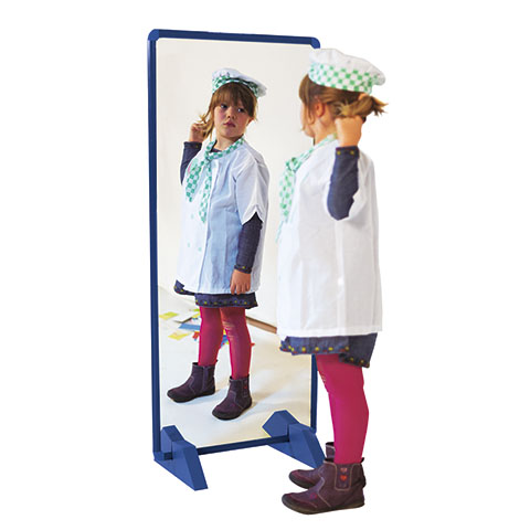 SINGLE MIRROR 120X50, BLUE ALUMINUM