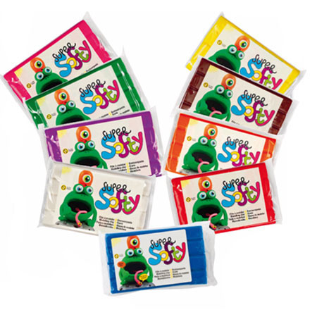 ASSORTIMENT 9 PÂTES À MODELER SUPER SOFTY 350GR