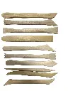 WOODEN RIBBON CHUCKS, SET OF 10 ASSORTED