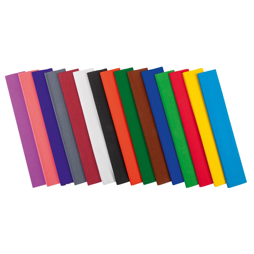 Krepppapier, sortiert VON 15 ROLLEN