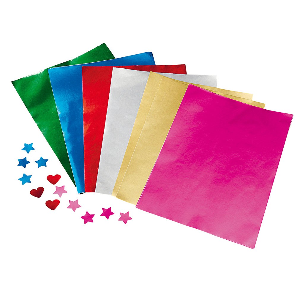 PAPIER MÉTAL A4,100 FEUILLES ASS.
