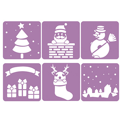 POCHOIRS NOËL, LOT DE 6