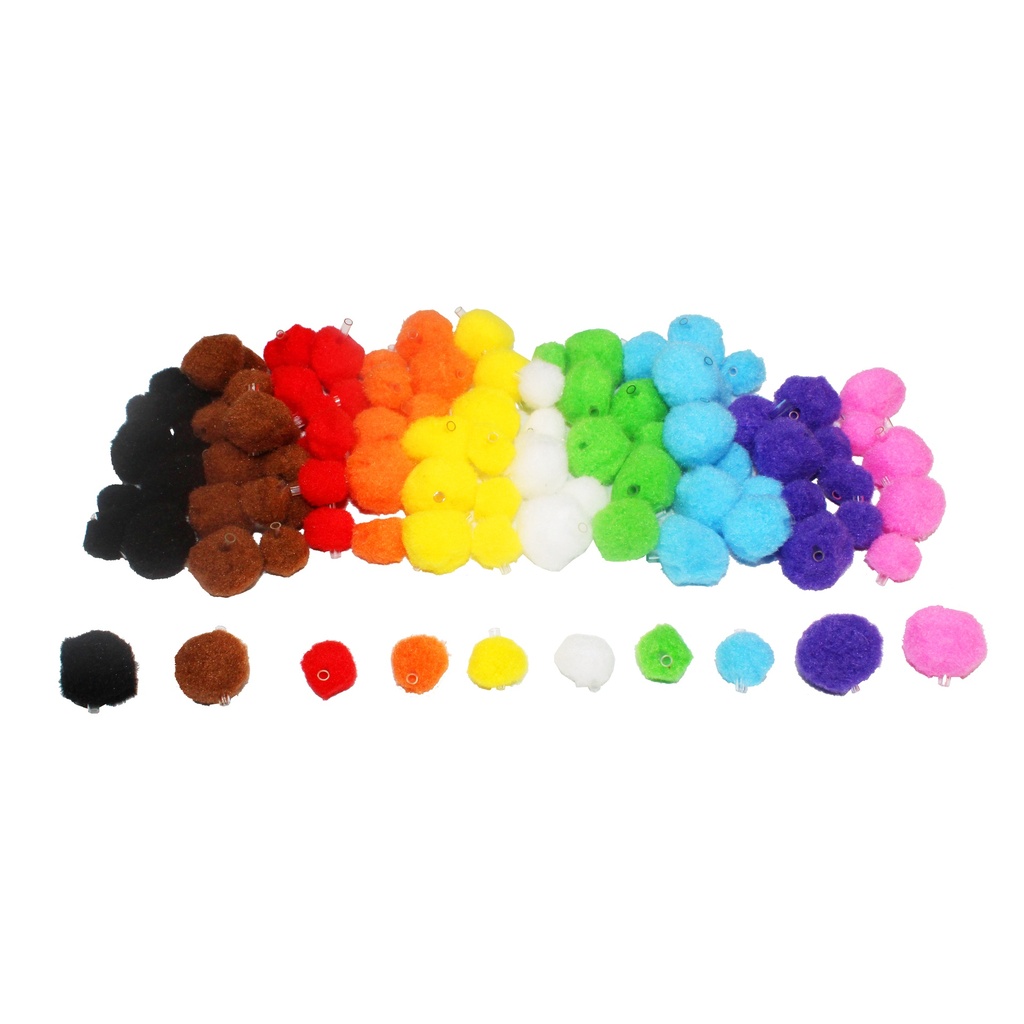 100 Stück Lochpompons