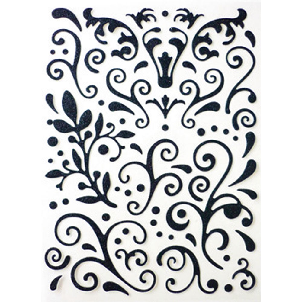 BLACK ARABESQUE STICKERS