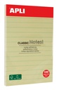 MEMO-NOTES LINE 10X15CM 100F GELB