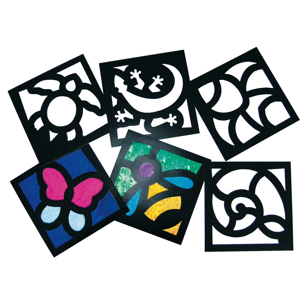MES PREMIERS VITRAUX 15X15CM, LOT DE 24