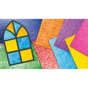 PAPIER VITRAIL-VERRE DÉPOLI, 24 FEUILLES