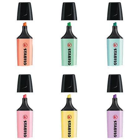 STABILO BOSS PASTEL COLORS MARKERS, DOOS VAN 6