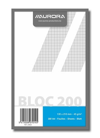 BLOC BROUILLON 13X21 200F 5MM