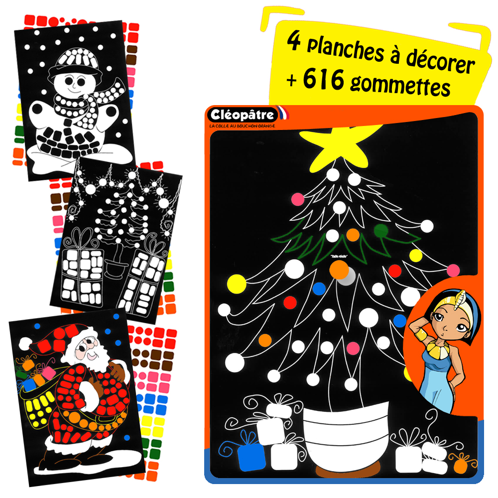 KERSTBORD ZELFKLEVENDE STICKERS