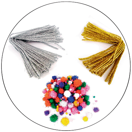 CHENILLETTES ET POMPONS, KIT SCOLAIRE