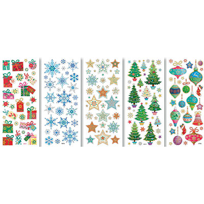 Glitzernde Weihnachtsaufkleber, Serie 2