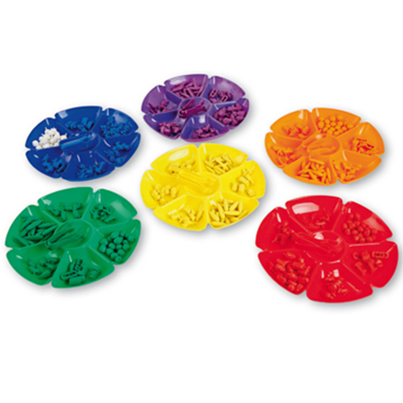 BLOEM SORTEERSCHALEN, SET VAN 6