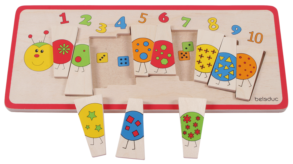 10-Piece Number Caterpillar Puzzle