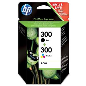 HP300 ZWART + KLEUR CARTRIDGE PAKKET
